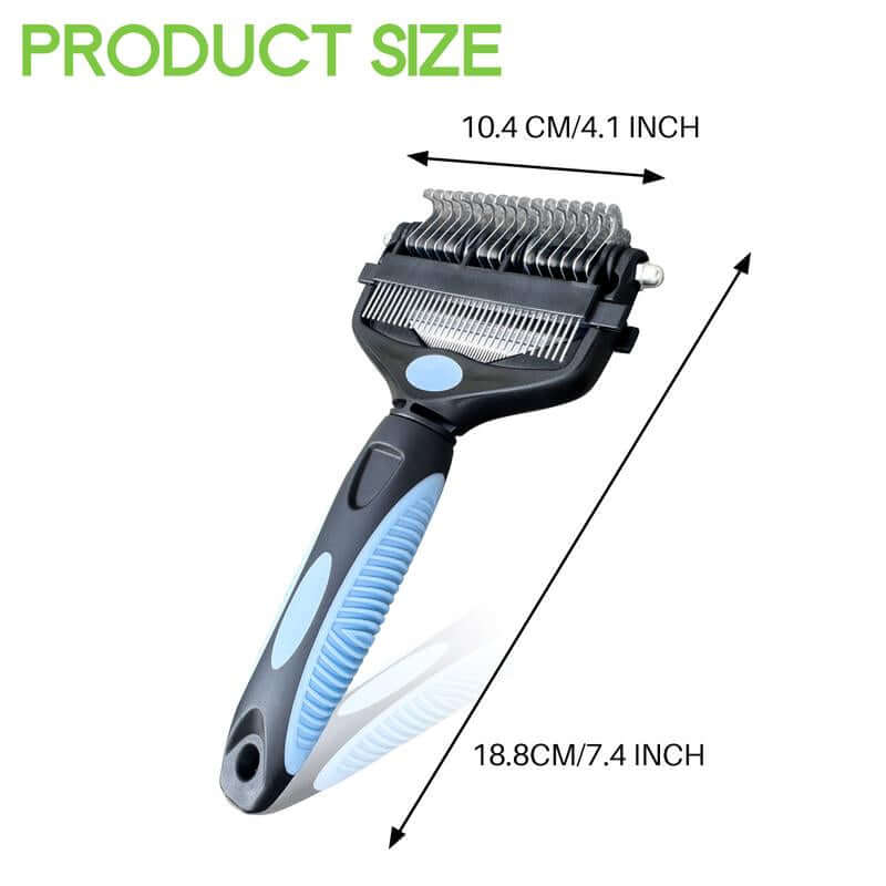 Grooming Tool Dematting Comb Fur Cutter Straight Brush for Cats Dogs Easy Fur Removal Tangle Free Gentle on Skin Upgraded Version Complete Dog Bath Grooming Kit Dematting Comb Water Brush Geo or Ood Pet Groom Ong Vacuum Long Hair Pet Reusable Dual E