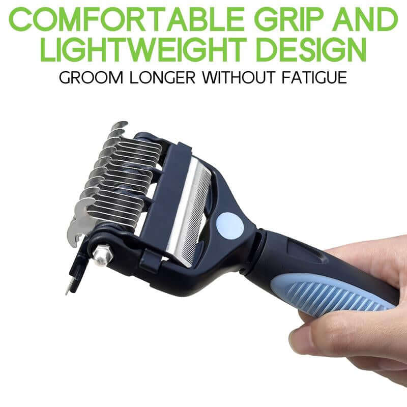 Grooming Tool Dematting Comb Fur Cutter Straight Brush for Cats Dogs Easy Fur Removal Tangle Free Gentle on Skin Upgraded Version Complete Dog Bath Grooming Kit Dematting Comb Water Brush Geo or Ood Pet Groom Ong Vacuum Long Hair Pet Reusable Dual E